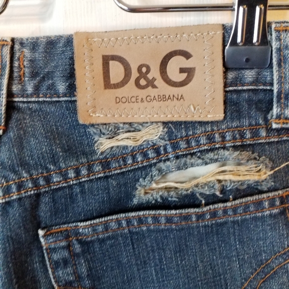 D&G Ittierre Spa Flare distressed boot cut flare leg mid rise Jeans 27 - Picture 13 of 16